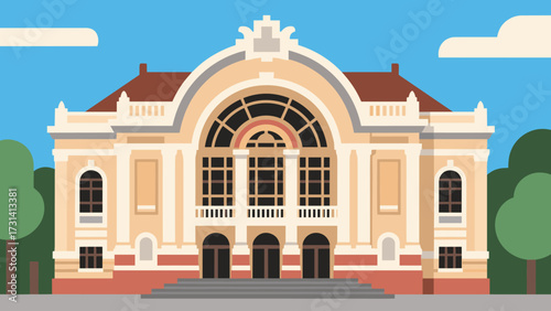 Saigon Opera House Illustration