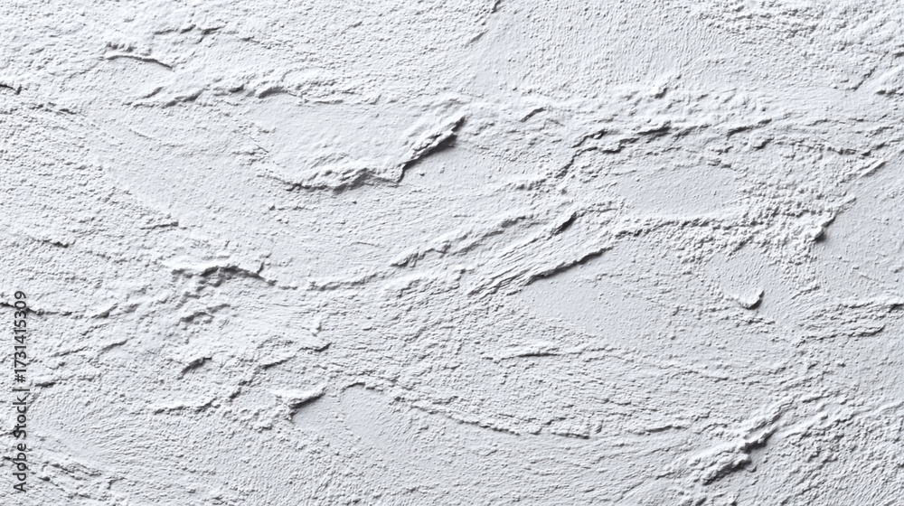 Obraz premium A stark white textured wall with a rough uneven surface creates an abstract background with distinct light and shadows
