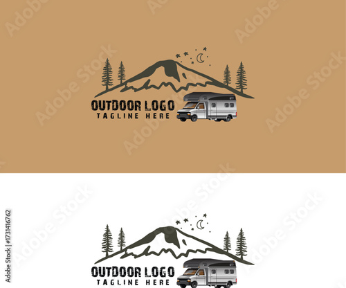 pine tree outdoor logo