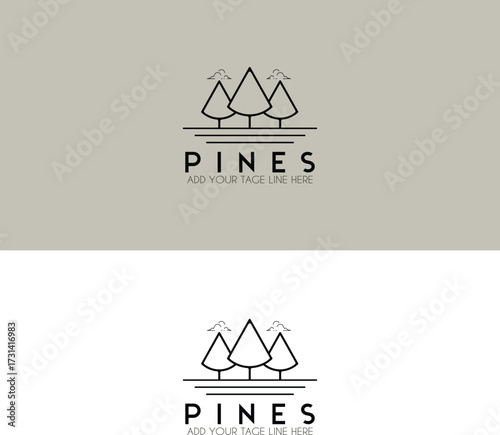 pine tree outdoor logo