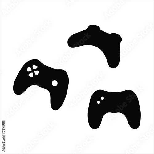 Video game controller icons in black and white, representing gaming culture