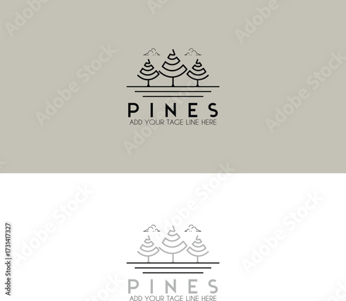 pine tree outdoor logo