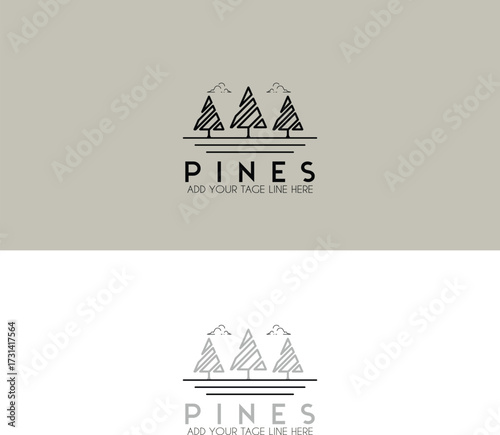 pine tree outdoor logo