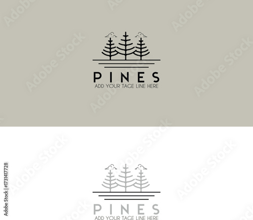 pine tree outdoor logo