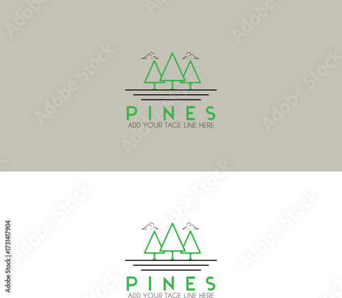 pine tree outdoor logo
