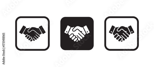 Handshake Vector Icon, Represents mutual respect and cooperation, Vector illustration EPS 10.