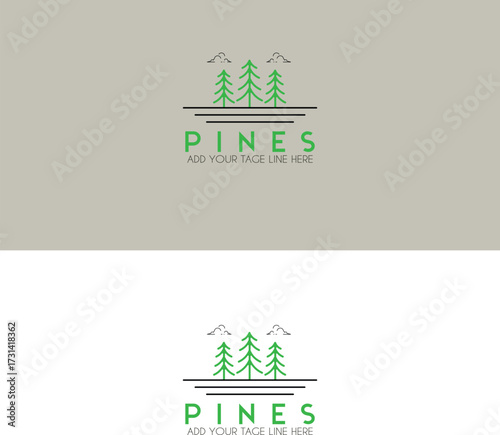 pine tree outdoor logo