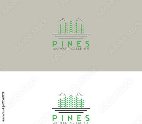 pine tree outdoor logo