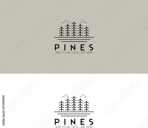 pine tree outdoor logo