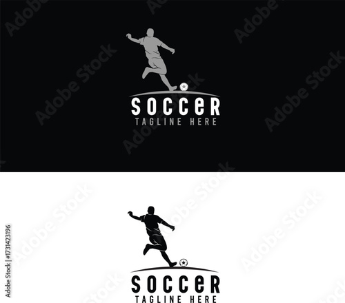 soccer badge, soccer logo, football player, football vector, university, champion, american, footballer, smashing ball, soccer ball, full length, people, soccer ball isolated, banner, tournament, badg