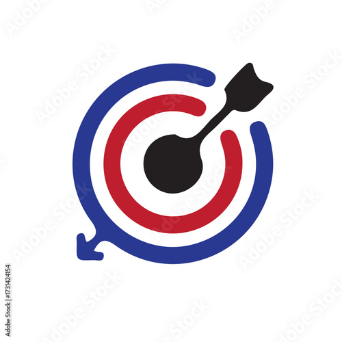 target icon, shooting target with bullet holes icon, vector illustration eps 10.
