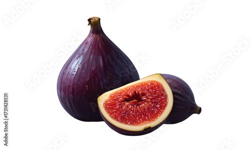 fresh figs isolated on white vector illustration