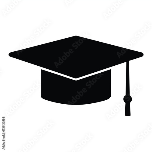 Graduation cap with tassel represents achievement and academic success for students