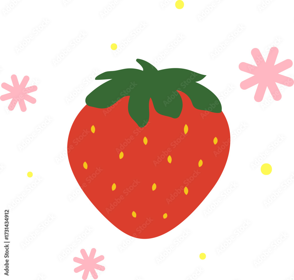 Obraz premium Cute strawberry