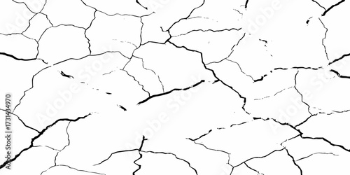 modern black and white scratch and cracks grunge texture dust and distressed wall pattern white background..
