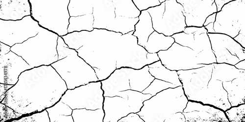 modern black and white scratch and cracks grunge texture dust and distressed wall pattern white background..