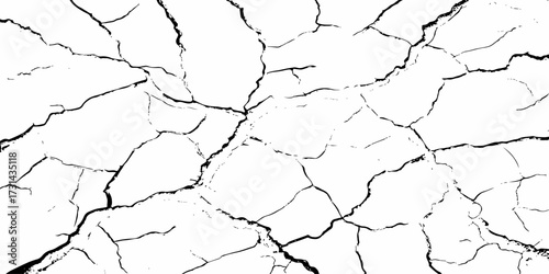 modern black and white scratch and cracks grunge texture dust and distressed wall pattern white background..