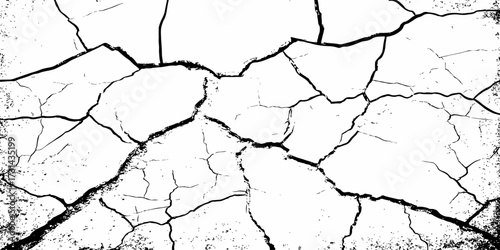 modern black and white scratch and cracks grunge texture dust and distressed wall pattern white background..