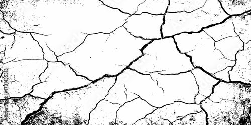 modern black and white scratch and cracks grunge texture dust and distressed wall pattern white background..