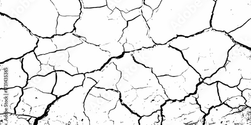 modern black and white scratch and cracks grunge texture dust and distressed wall pattern white background..