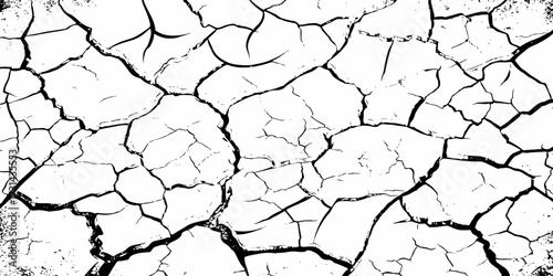 modern black and white scratch and cracks grunge texture dust and distressed wall pattern white background..