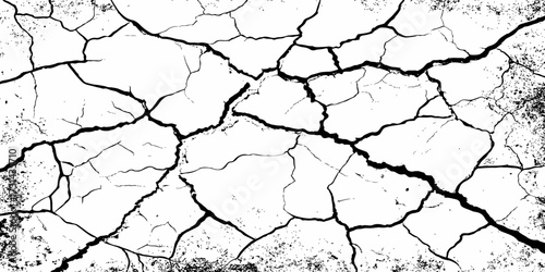 modern black and white scratch and cracks grunge texture dust and distressed wall pattern white background..