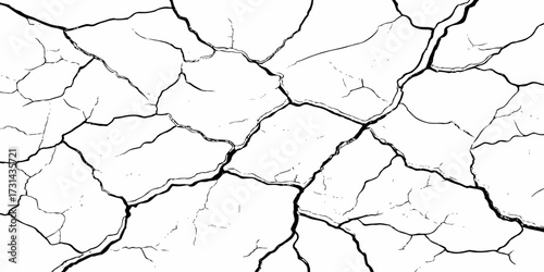 modern black and white scratch and cracks grunge texture dust and distressed wall pattern white background..