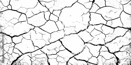 modern black and white scratch and cracks grunge texture dust and distressed wall pattern white background..