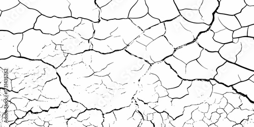 modern black and white scratch and cracks grunge texture dust and distressed wall pattern white background..