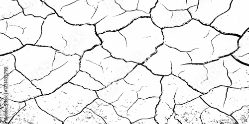 modern black and white scratch and cracks grunge texture dust and distressed wall pattern white background..