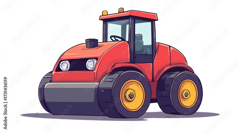Naklejka premium Farm Equipment in Vibrant Graphic Design