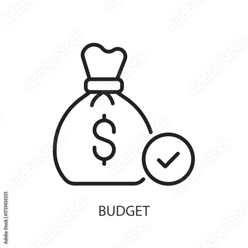Budget thin line vector icons.