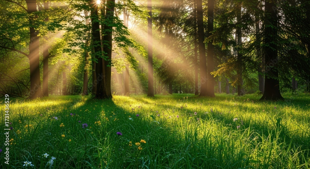 Fototapeta premium morning in the park