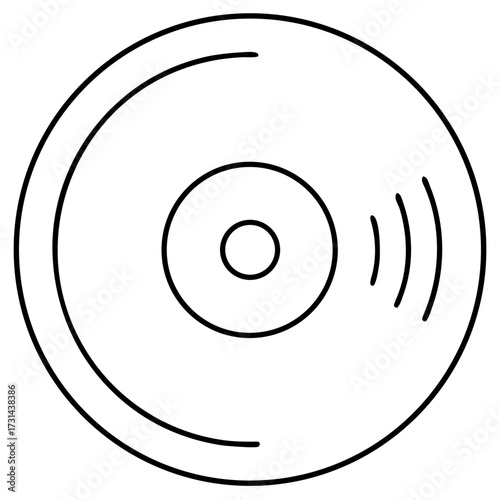 3d icon of a vinyl record, representing music, nostalgia, and the timeless appeal of analog audio experiences