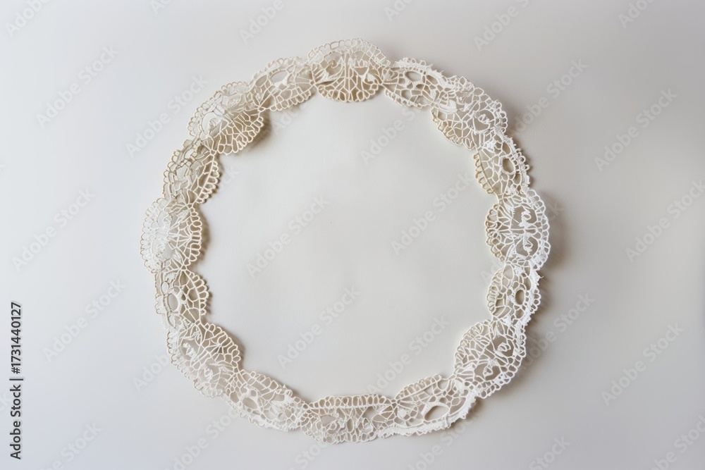 Obraz premium Vintage frame lace jewelry white accessories.