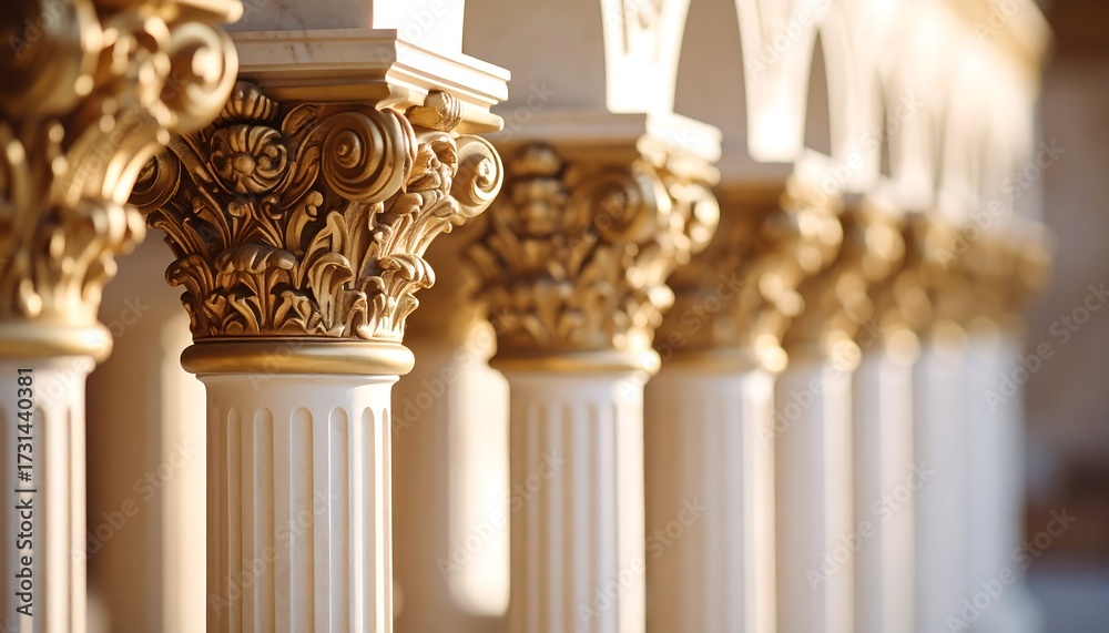 Naklejka premium Ornate Columns in a Row