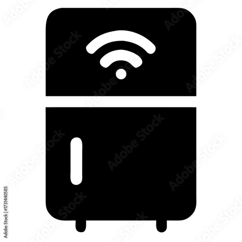 3d icon of smart refrigerator, showcasing connectivity, modern kitchen appliance, and convenience in food storage and management