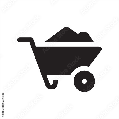 vector illustration of a stroller, silhouette vector illustration logo sticker of a stroller