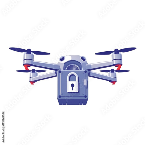 Drone Security Icon – Safe Technology and Data Protection
