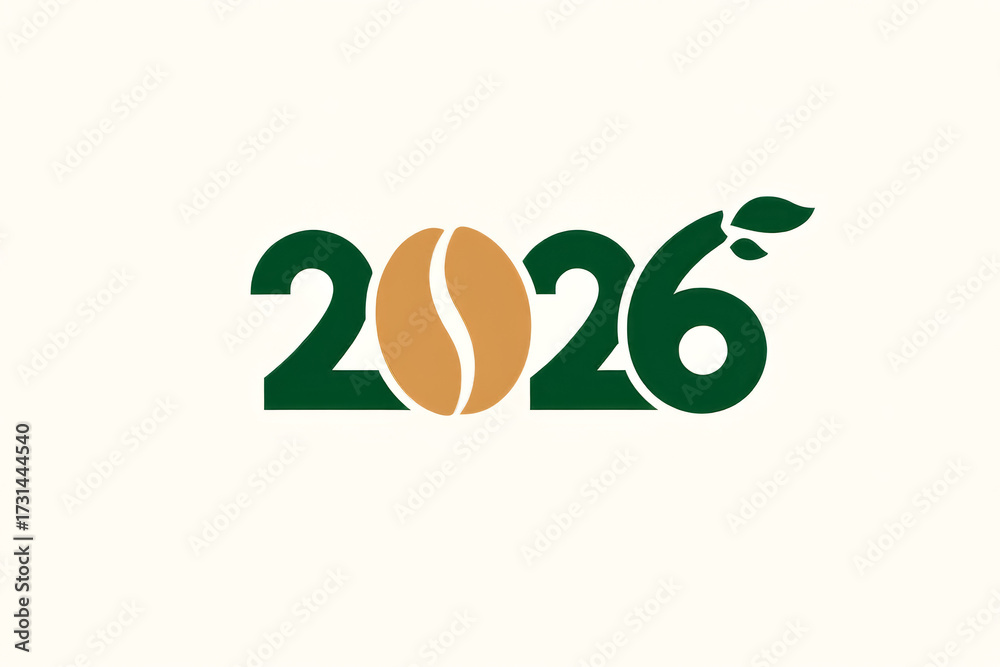 Obraz premium The year is 2026 and it is written in a green font