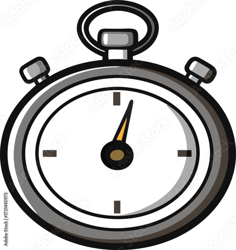 Stopwatch vector icon showing time and speed for countdown and race timer