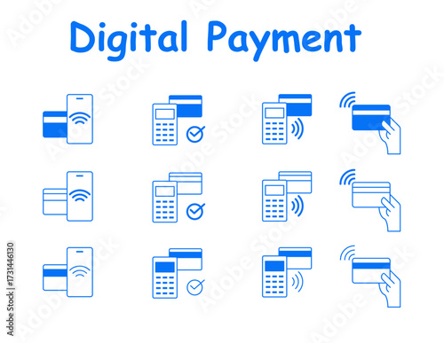 digital payment icon with