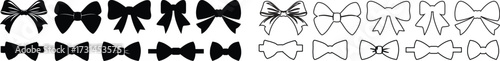 pick bow ties man isolated vector silhouette vector illustration.Tuxedo Guy.Man Wearing a Bow Tie Icon Square Button Set.Magician Icon Square Button Set.Groom Icon.Man in bowtie.Man Wearing a Bow Tie 