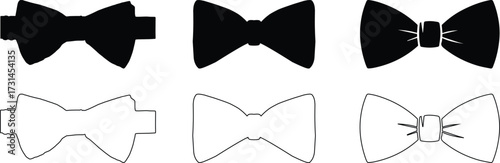 pick bow ties man isolated vector silhouette vector illustration.Tuxedo Guy.Man Wearing a Bow Tie Icon Square Button Set.Magician Icon Square Button Set.Groom Icon.Man in bowtie.Man Wearing a Bow Tie 