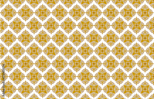 Islamic seamless pattern. Repeating brown arabesque background. Repeated morocco golden motif for design prints. Repeat arabian texture. Arab ornate girih patern. Ornament stars. Vector illustration