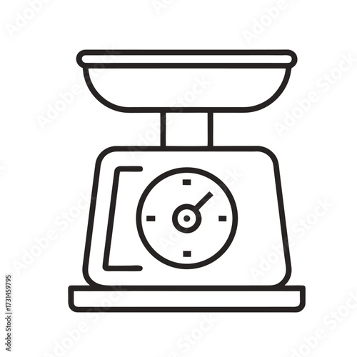 kitchen scales isolated on white