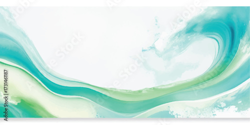 Abstract green and white gradient background for product display or presentation