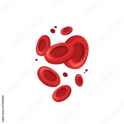 Blood cells plasma icon. red blood isolated on white background. Blood donation, platelets, stem cells. Blood donation concept flat vector illustration isolated on white background.