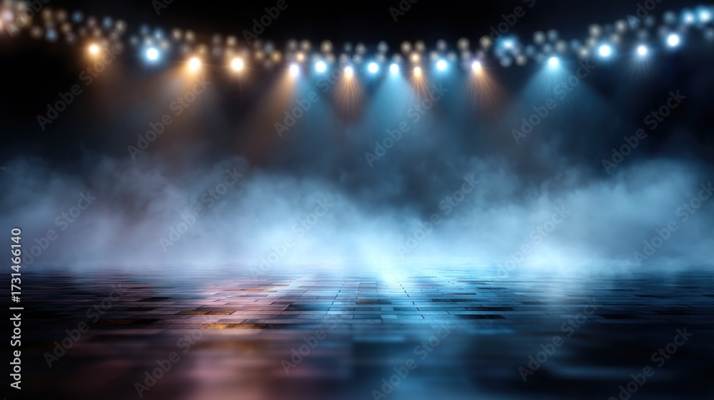 custom made wallpaper toronto digitalStage lighting fog