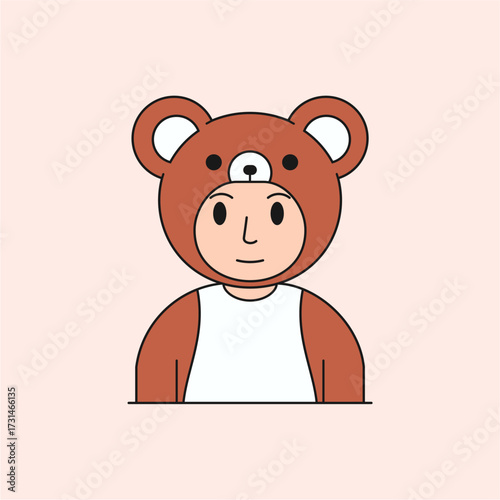 Bear Costume Avatar Vector Illustration